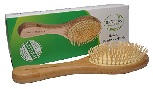 Beyond 100 Naturals Bamboo Paddle Brush